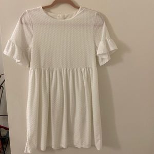 Sylvia clip dot mini dress in white medium